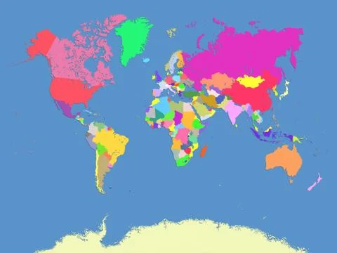 World and countries map Stock Illustration