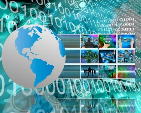 The world and the internet Stock Illustration