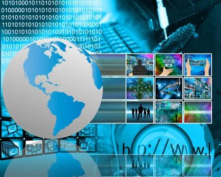 The world and the internet 스톡 일러스트