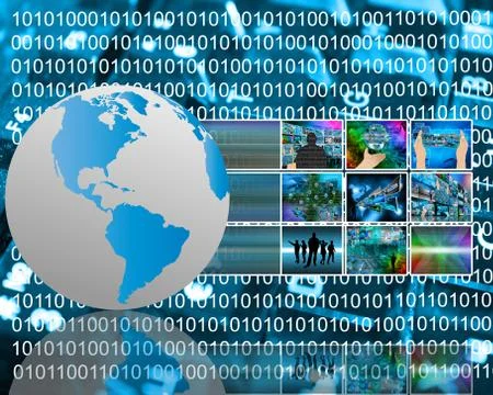 The world and the internet Stock Illustration