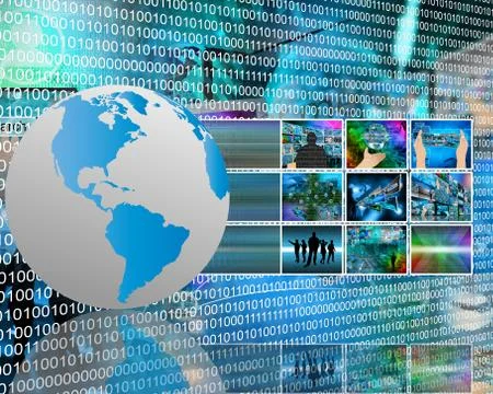 The world and the internet 스톡 일러스트