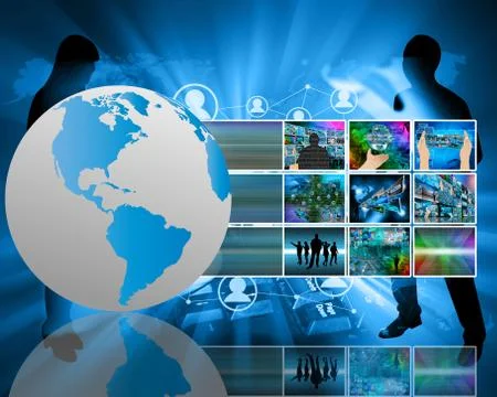 The world and the internet Stock Illustration
