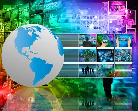 The world and the internet Stockillustratie