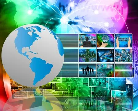 The world and the internet Stockillustratie