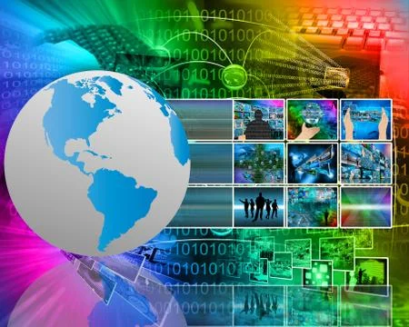 The world and the internet 스톡 일러스트