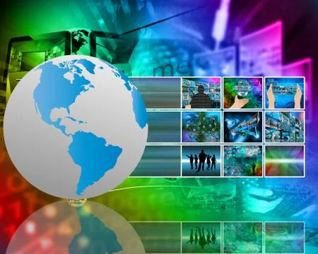 The world and the internet Stock Illustration