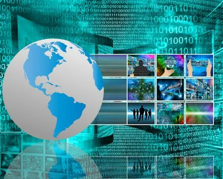 The world and the internet Stock Illustration