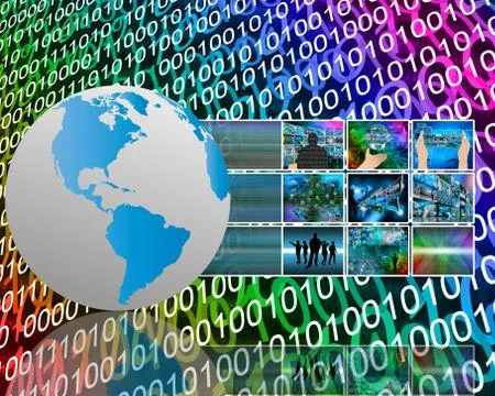 The world and the internet 库存插图