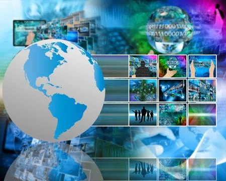 The world and the internet Stock Illustration