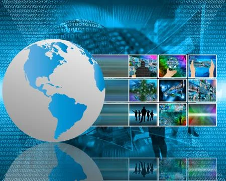 The world and the internet Stock Illustration