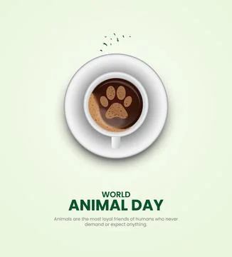 World Animal Day on October 4. Vector illustration. Stock Photos