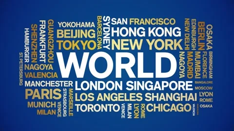 World animated word cloud,animation text kinetic typography seamless loop. Stock Footage 245907320
