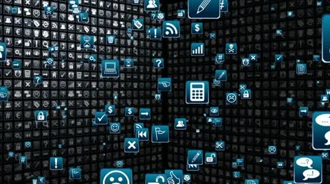 World of apps Stock Footage 12754188