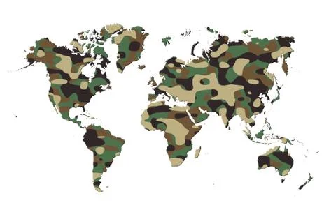 World - army camo pattern 스톡 일러스트