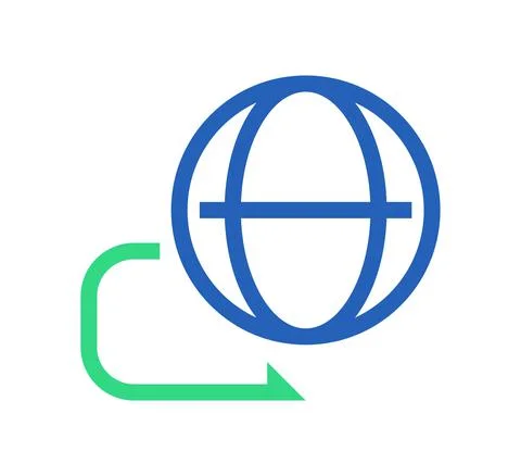 World arrow logo vector design template Stock Illustration
