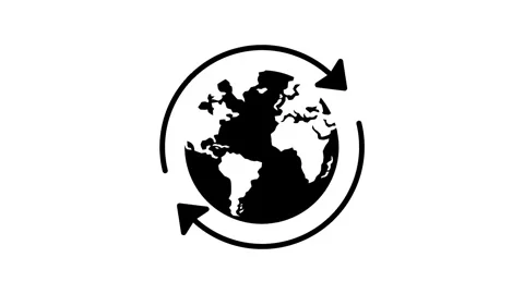 World arrow two animation Stock Footage 313022286