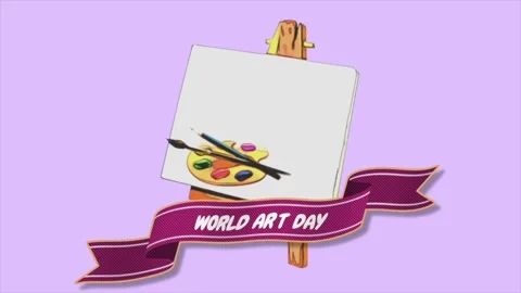 World art day animation Stock Footage 327050328