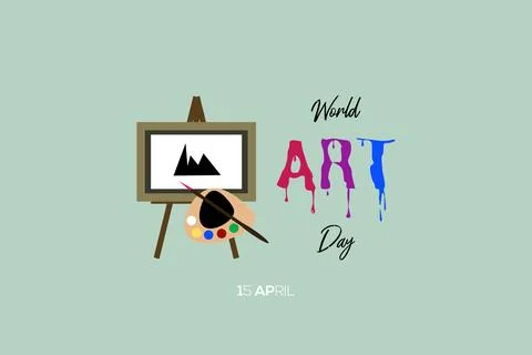 World Art Day vector background design Stock-Illustration