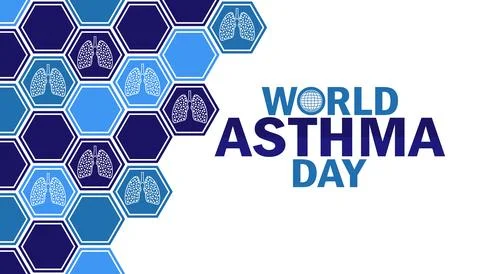 World Asthma Day, background Illustrazione stock