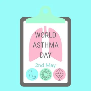 World asthma day Illustrazione stock