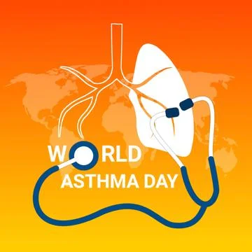 World Asthma Day Illustrazione stock