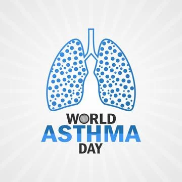 World Asthma Day Illustrazione stock