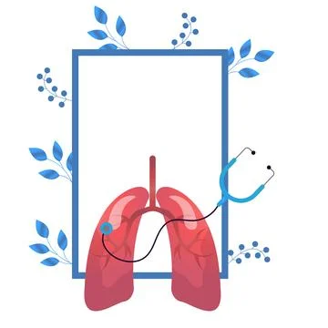 World asthma day, vector cartoon frame on the white background Stock Illustration