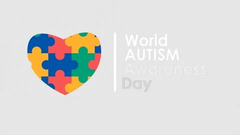 World Autism Awareness Day Animation logo opener. April 2. It's okay to be diffe Stock Footage 269434341