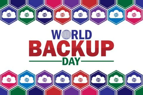 World Backup Day, background Stockillustratie