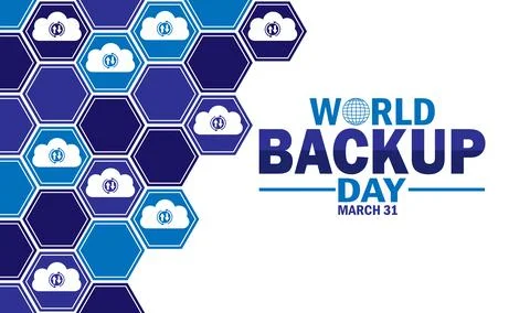 World Backup Day, background Stockillustratie