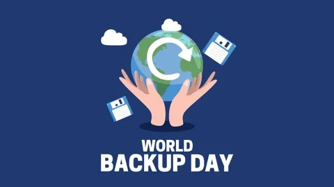 World backup day for better data storage Stock Footage 345694977