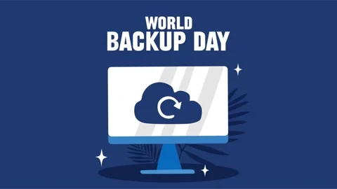World backup day for better data storage Stock Footage 345694989