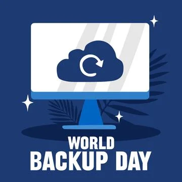 World backup day for better file storage Stock Illustration