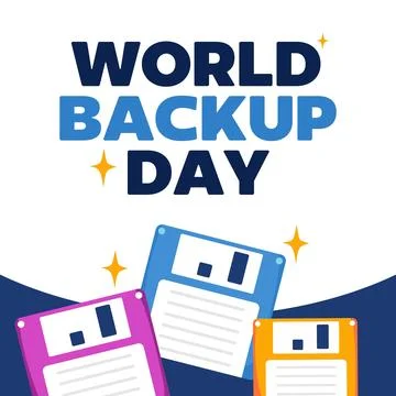 World backup day for better file storage Stock Illustration