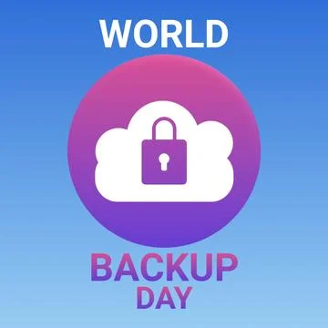 World Backup Day concept Illustrazione stock