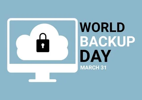 World Backup Day concept 库存插图