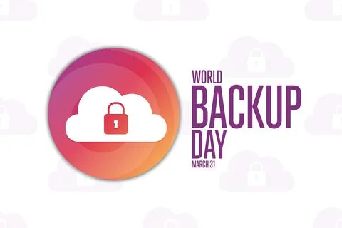 World Backup Day. March 31. Holiday concept. Template for background, banner Stock Illustration