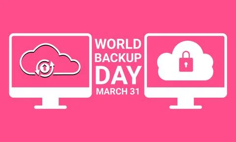 World Backup Day Poster Ilustración de archivo