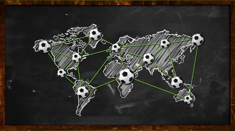 World Ball Connection Motion Graphic Stock Footage 37355618