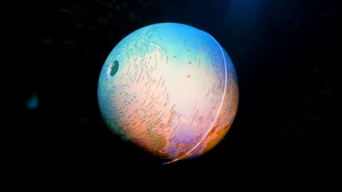 World Ball Underwater Stock Footage 123435685