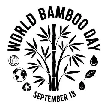 World Bamboo Day Banner Vector Stock Illustration