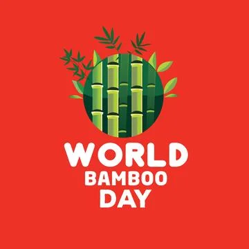 World bamboo day. Vector element for banner, poster, flyer or Tshirt Design Stock Illustration