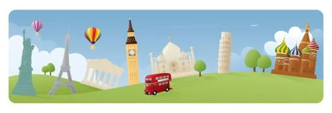 World banners Stock Illustration