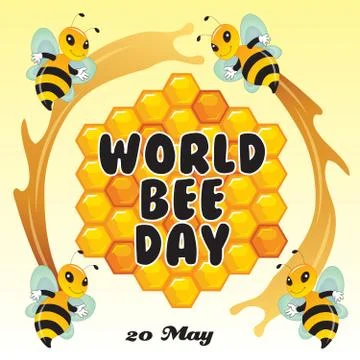 World Bee Day Stock Illustration