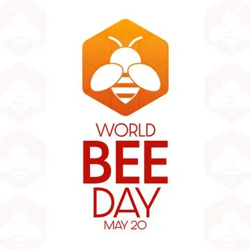 World Bee Day. May 20. Vector illustration. Holiday poster. Stock Illustration