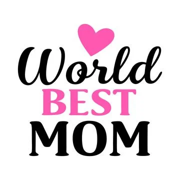 World best mom typography vector art for Mother's day Illustrazione stock