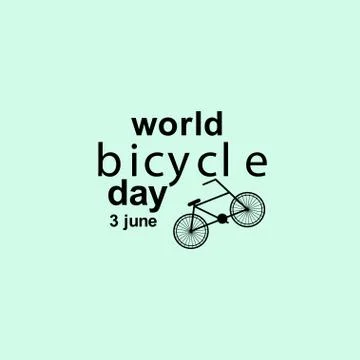 World Bicycle Day Celebration Vector Template Design Illustration Stock Illustration