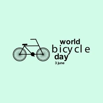World Bicycle Day Celebration Vector Template Design Illustration Stock Illustration