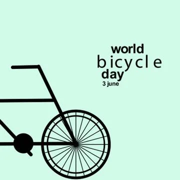 World Bicycle Day Celebration Vector Template Design Illustration Stock Illustration