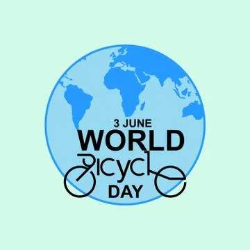 World Bicycle Day Celebration Vector Template Design Illustration Stock Illustration